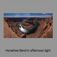Horsehoe Bend in afternoon light
